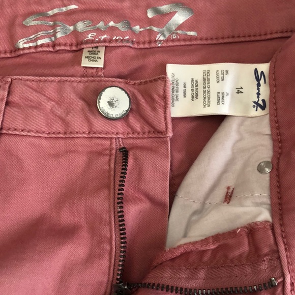 SEVEN 7 l Sz 14 l Raw Hem Ankle Jeans - Picture 8 of 9